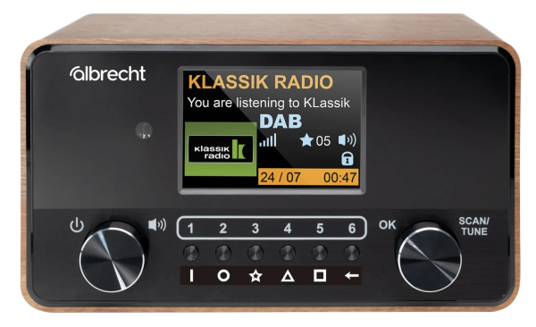 Albrecht DR866 Senioren Digital-Radio, fühlbare Tasten, Sprachausgabe, großes Display,