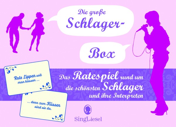 Ratekarten "Die große Schlager-Box", Ratespiel rund um die schönsten Schlager und Interpreten