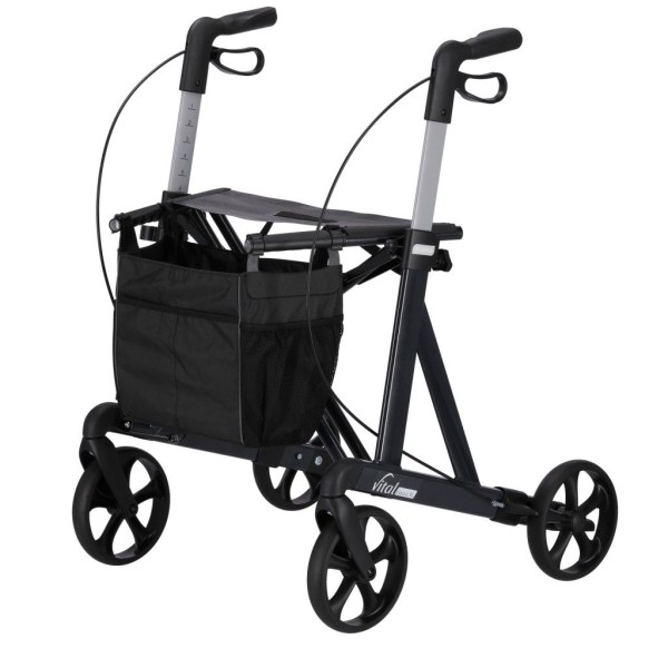 Rollator vital plus, klappbar, höhenverstellbar, Stoßdämpfung, Aluminiumrahmen