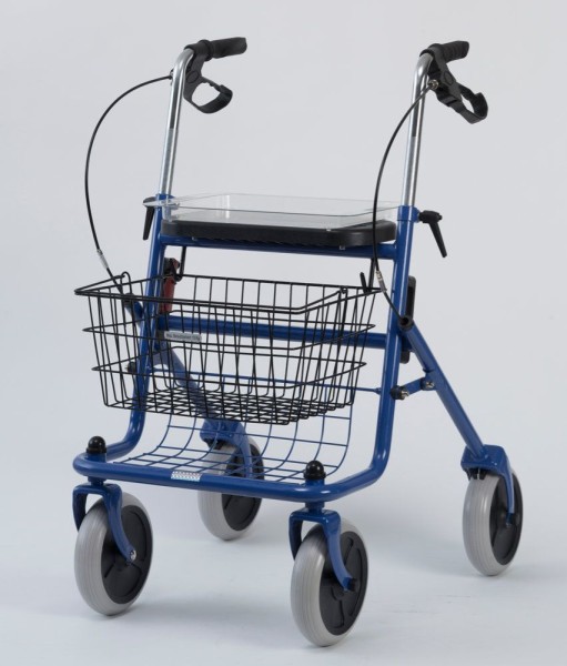 Rollator Standard, klappbar, mit abnehmbarem Korb, höhenverstellbare Griffe