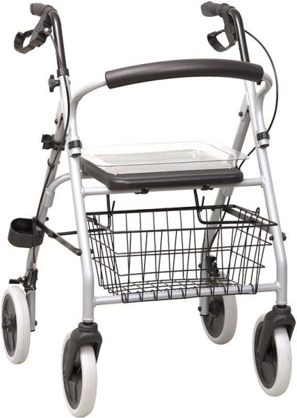 Rollator Aluminium, klappbar, leicht und robust, silber